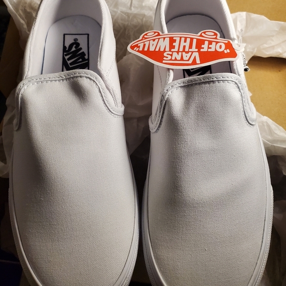 NEW/ VANS ASHER SLIP-ON SNEAKER - WOMEN'S-White - Picture 5 of 7